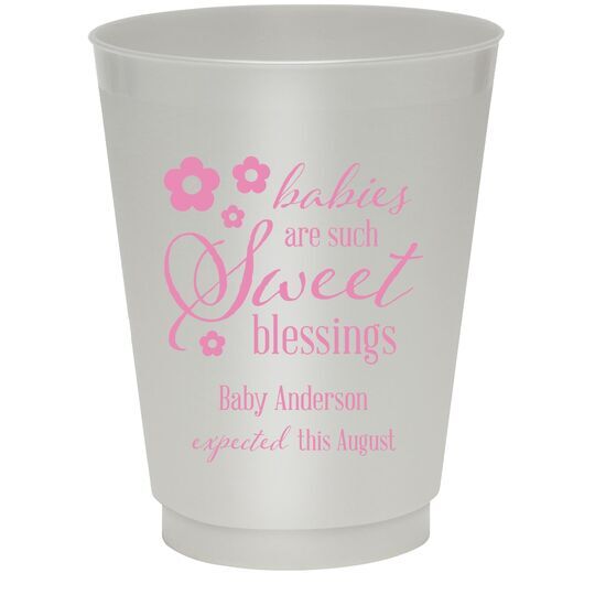 Sweet Blessings Colored Shatterproof Cups